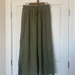 Army Green Flowy Pants
